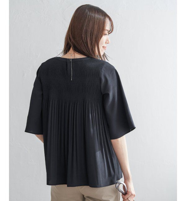 ikka「マジョリカ3段プリーツブラウス」|シャツ・ブラウス|