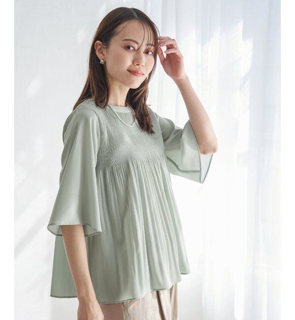 ikka「マジョリカ3段プリーツブラウス」|シャツ・ブラウス|