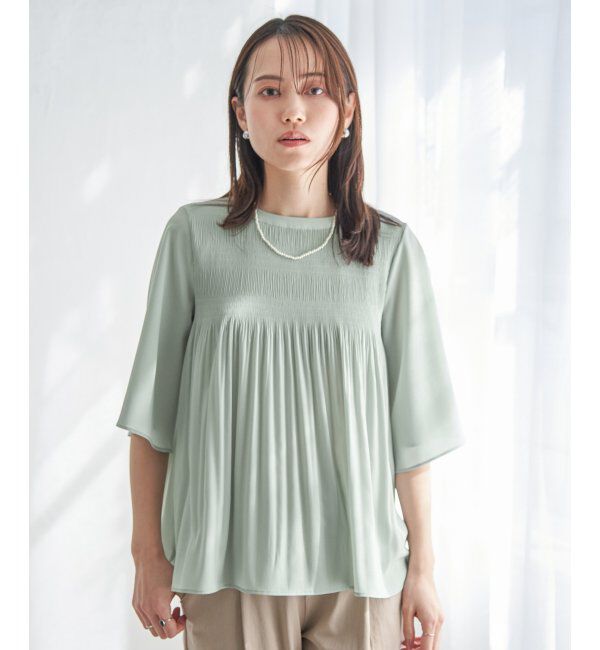 ikka「マジョリカ3段プリーツブラウス」|シャツ・ブラウス|