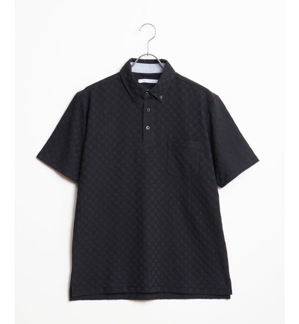 IKKA LOUNGE「リンクスジャカード市松ポロシャツ」|Tシャツ・カットソー|