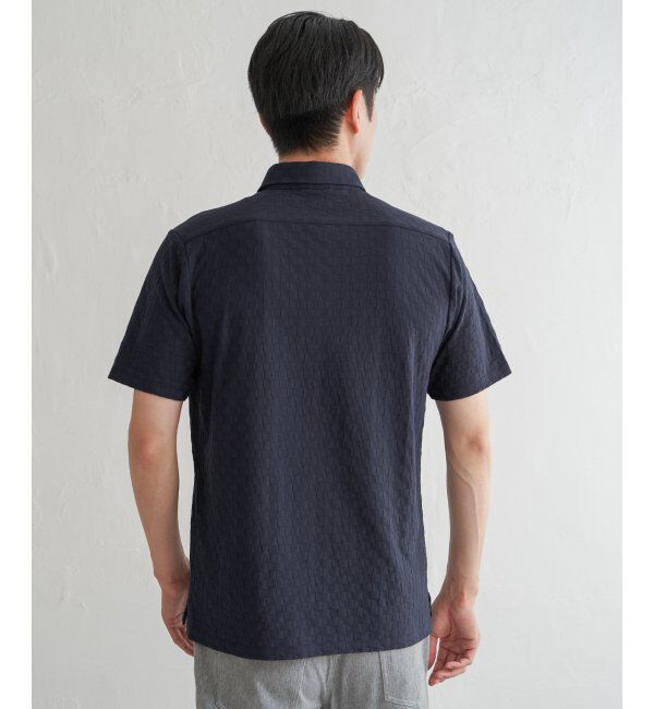 IKKA LOUNGE「リンクスジャカード市松ポロシャツ」|Tシャツ・カットソー|