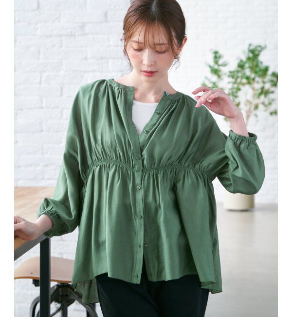 ikka「【2点セット】シアシャーリングブラウスアンサンブル」|シャツ・ブラウス|