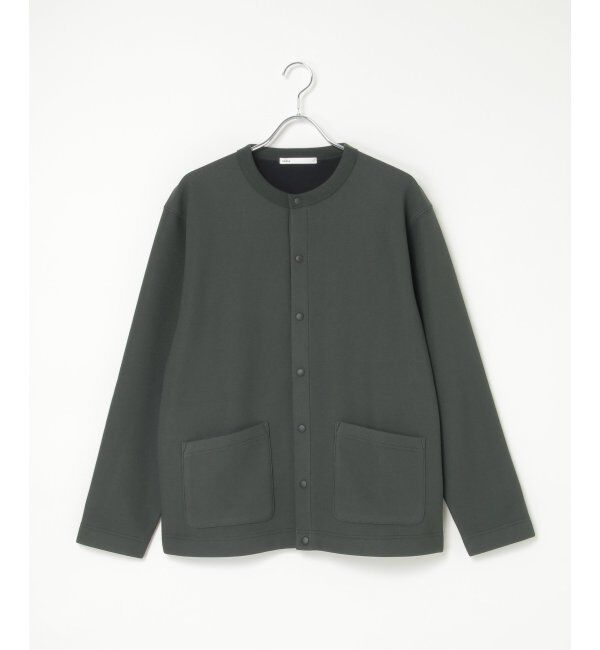 ikka「ボンディングクルーネックカーデ」|カーディガン|