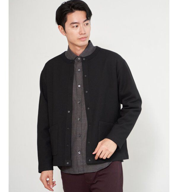 ikka「ボンディングクルーネックカーデ」|カーディガン|