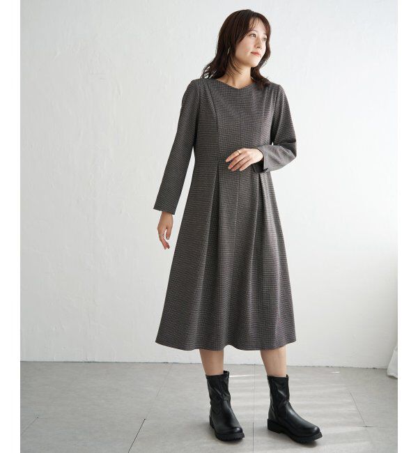 IKKA LOUNGE「カットジャガードワンピース」|ドレス|