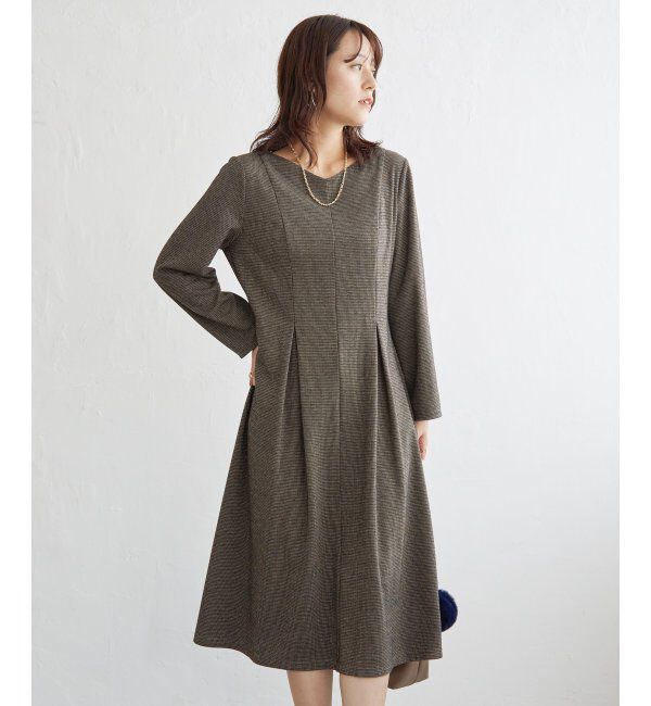 IKKA LOUNGE「カットジャガードワンピース」|ドレス|
