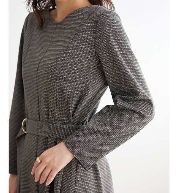 IKKA LOUNGE「カットジャガードワンピース」|ドレス|