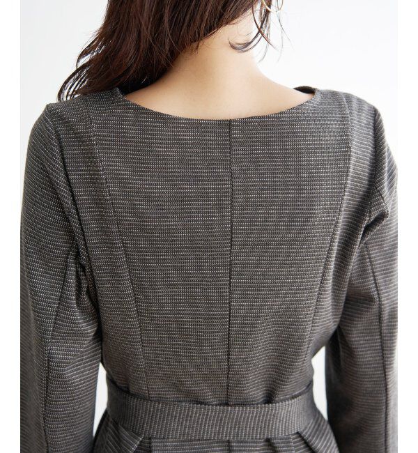 IKKA LOUNGE「カットジャガードワンピース」|ドレス|