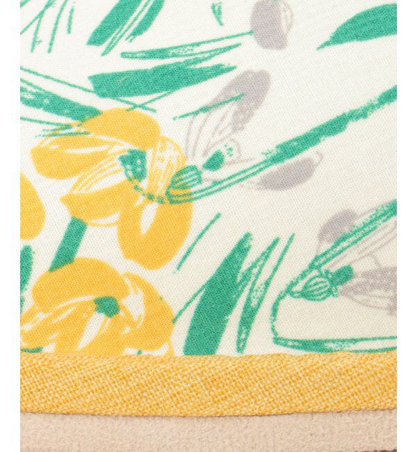 Lbc with Life「茶竹花柄スリッパ」|ルームシューズ|