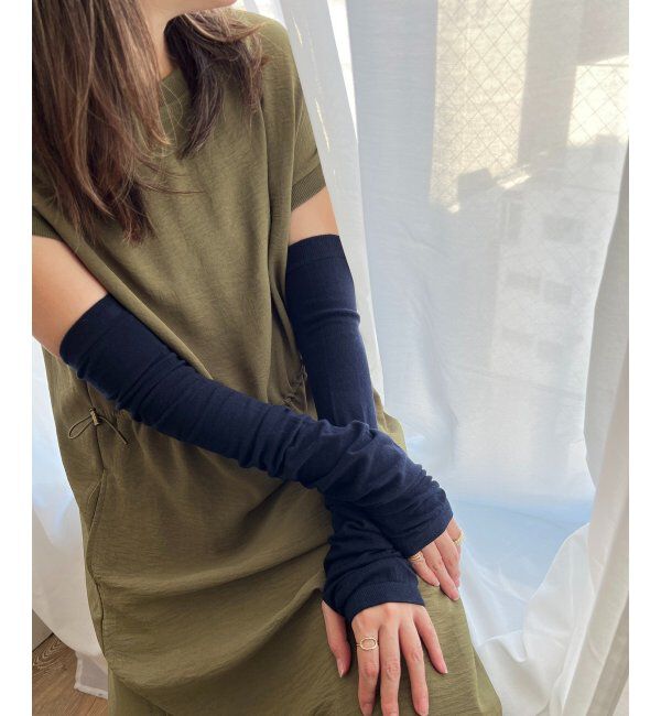 Lbc with Life「【接触冷感／抗菌防臭】UVアームカバー」|その他|ネイビー