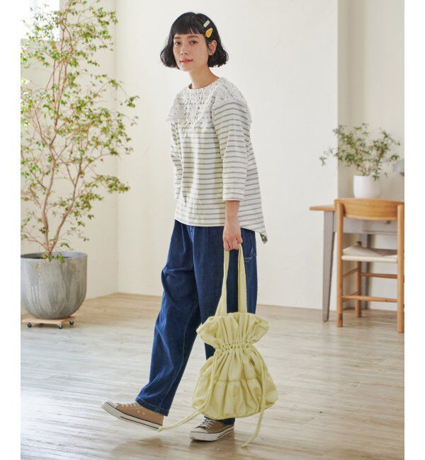 Lbc with Life「メッシュギャザー巾着トートバッグ」|その他|