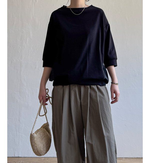 Lbc with Life「異素材切り替えタックプルオーバー」|その他|ブラック