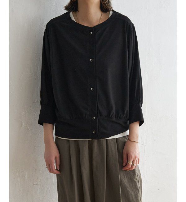 Lbc with Life「シアースナップカーディガン」|カーディガン|ブラック