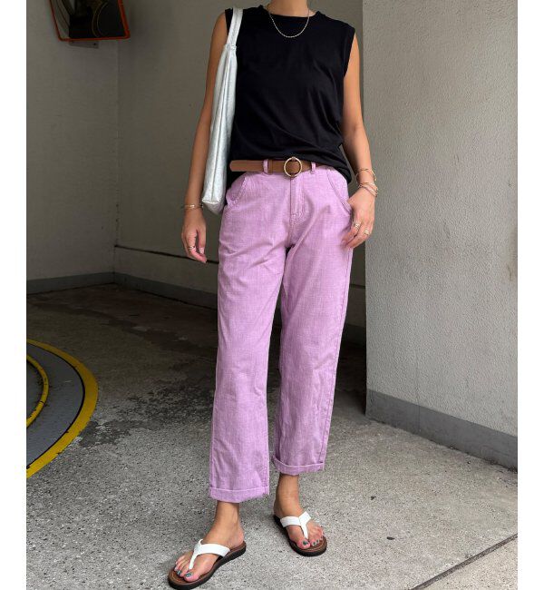 Lbc with Life「コットンシャンブレーテーパード」|その他|ピンク