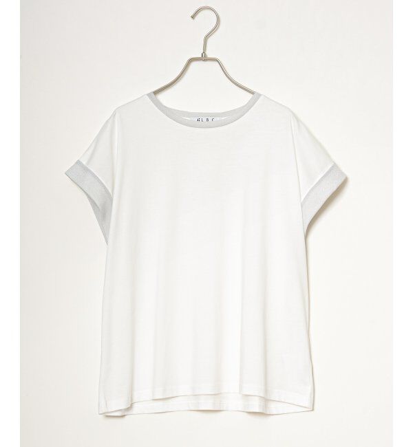 Lbc with Life「ラメ袖フレンチTシャツ」|Tシャツ・カットソー|