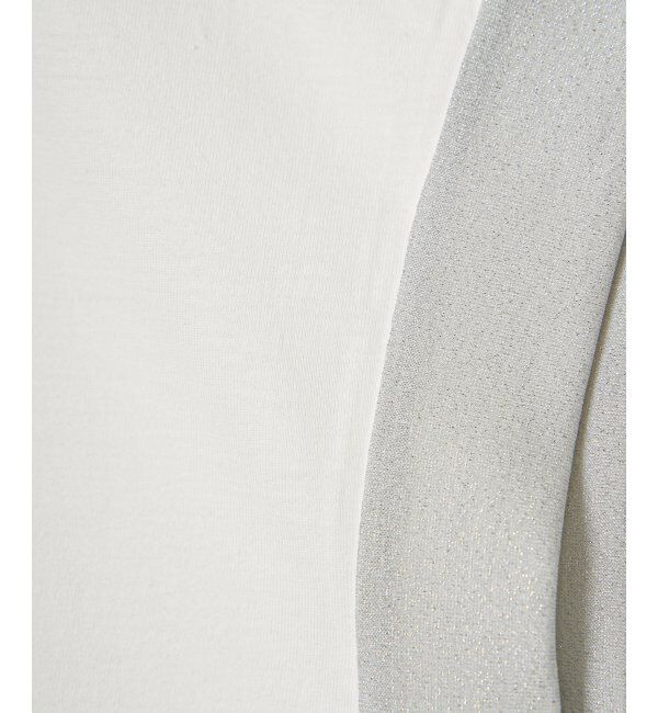 Lbc with Life「ラメ袖フレンチTシャツ」|Tシャツ・カットソー|