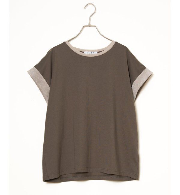 Lbc with Life「ラメ袖フレンチTシャツ」|Tシャツ・カットソー|