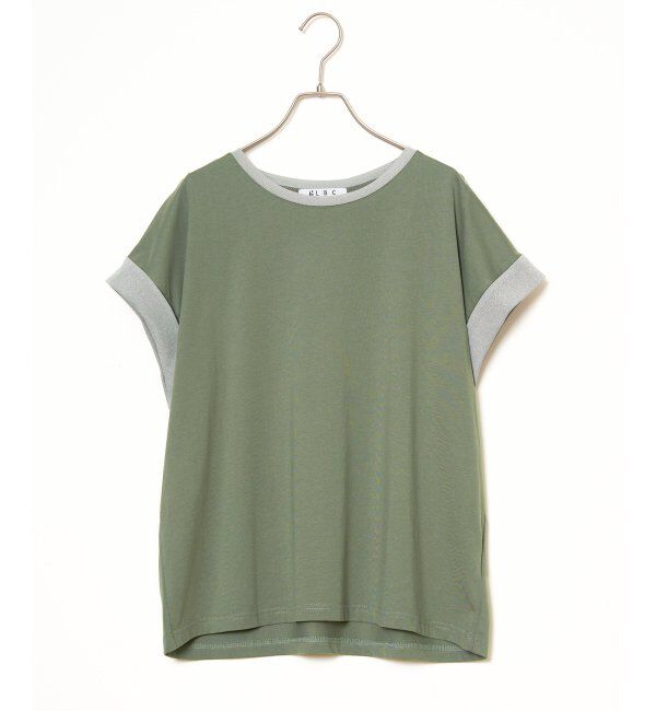 Lbc with Life「ラメ袖フレンチTシャツ」|Tシャツ・カットソー|