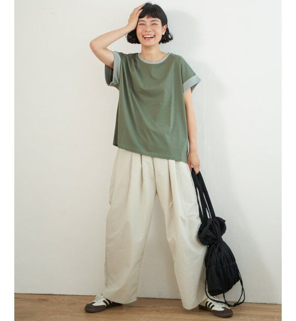 Lbc with Life「ラメ袖フレンチTシャツ」|Tシャツ・カットソー|