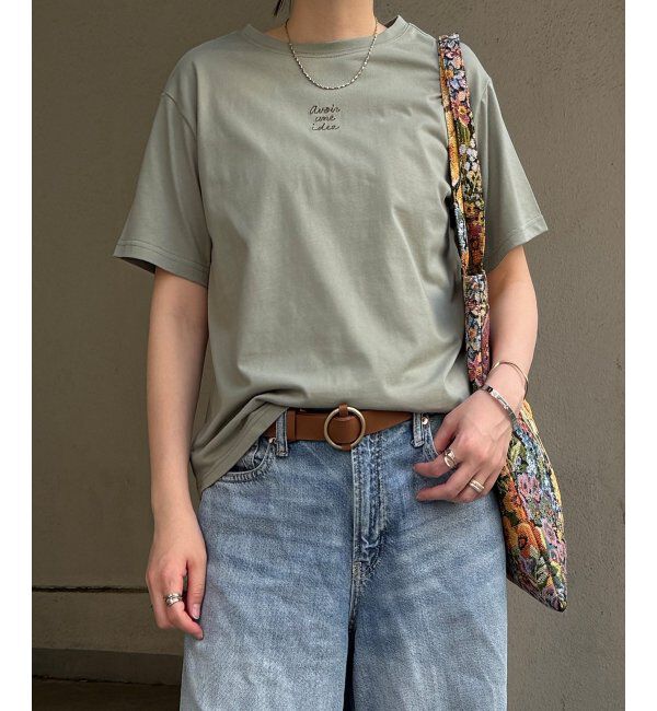 Lbc with Life「ミニロゴ刺繍Tシャツ」|Tシャツ・カットソー|