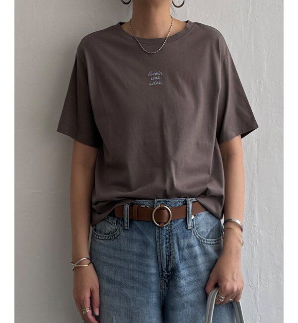 Lbc with Life「ミニロゴ刺繍Tシャツ」|Tシャツ・カットソー|