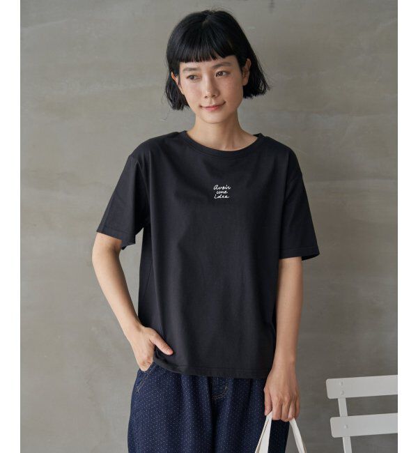 Lbc with Life「ミニロゴ刺繍Tシャツ」|Tシャツ・カットソー|