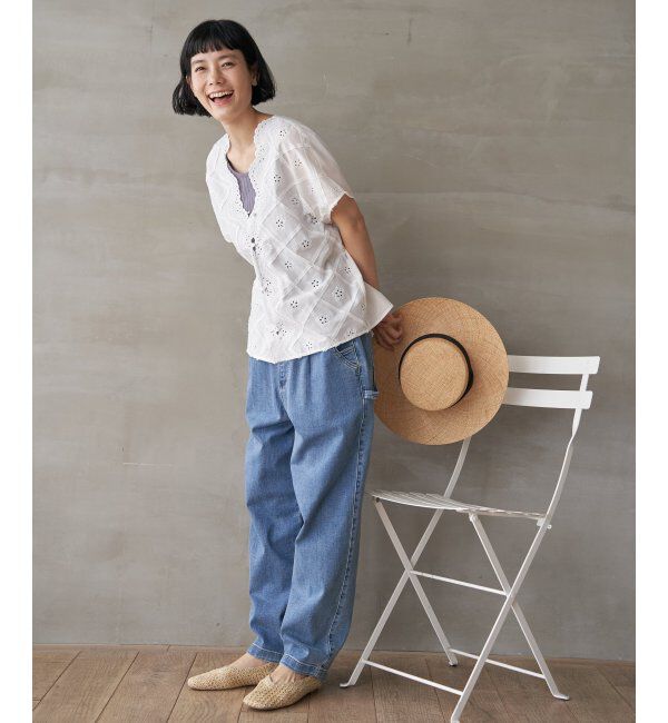 Lbc with Life「フリンジスカラップレースカーデＢＬ」|シャツ・ブラウス|