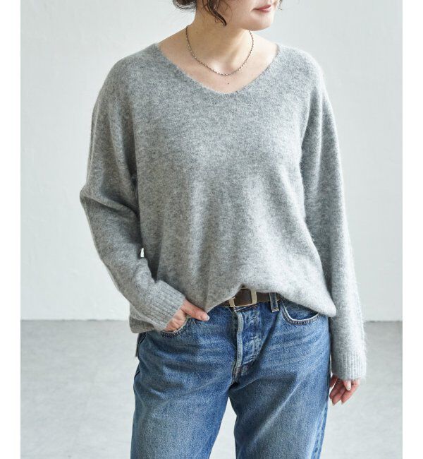 Lbc with Life「アンゴラコンVネックニット」|カーディガン|