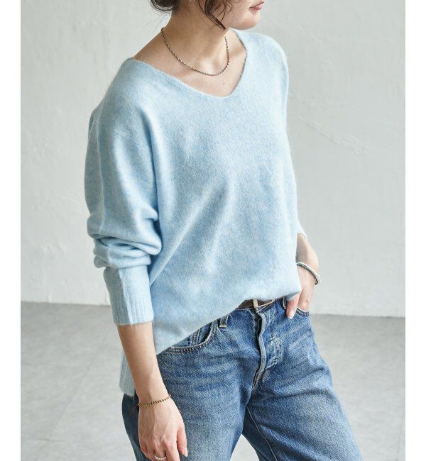 Lbc with Life「アンゴラコンVネックニット」|カーディガン|