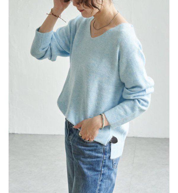 Lbc with Life「アンゴラコンVネックニット」|カーディガン|