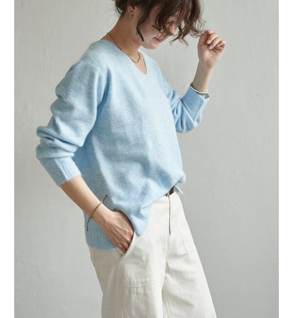 Lbc with Life「アンゴラコンVネックニット」|カーディガン|