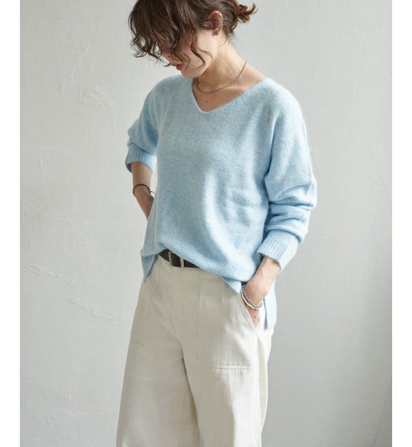 Lbc with Life「アンゴラコンVネックニット」|カーディガン|