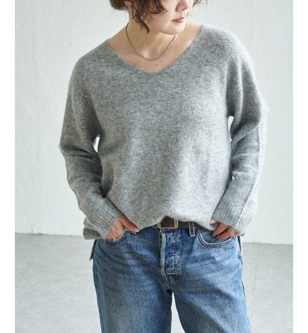 Lbc with Life「アンゴラコンVネックニット」|カーディガン|