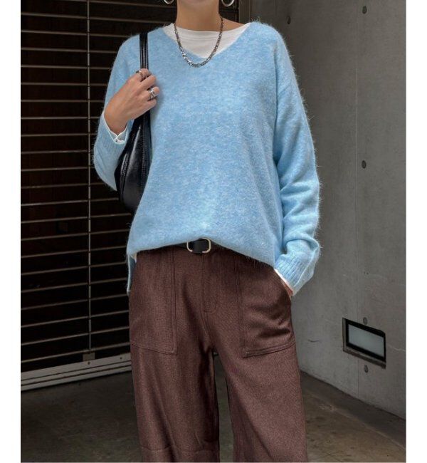 Lbc with Life「アンゴラコンVネックニット」|カーディガン|