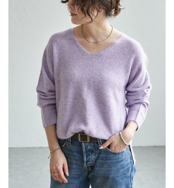 Lbc with Life「アンゴラコンVネックニット」|カーディガン|