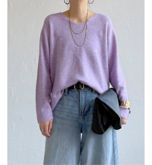 Lbc with Life「アンゴラコンVネックニット」|カーディガン|