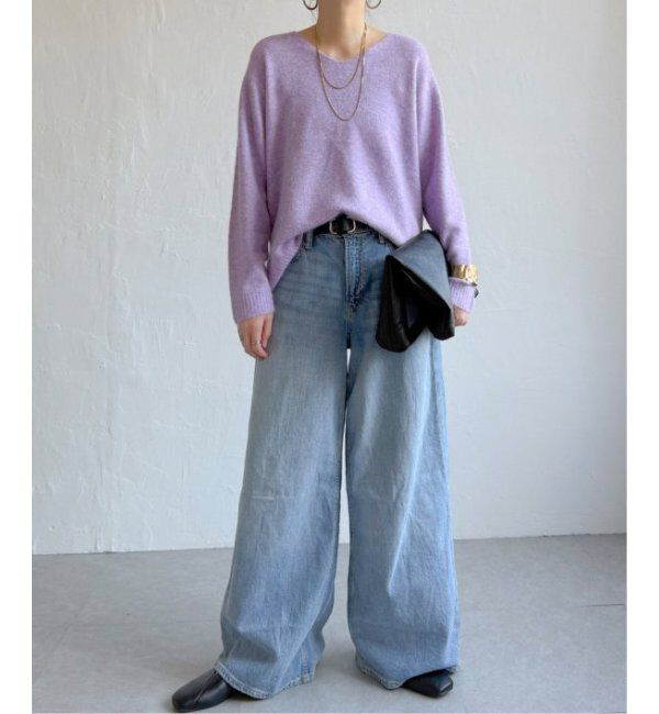 Lbc with Life「アンゴラコンVネックニット」|カーディガン|