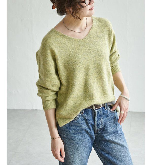 Lbc with Life「アンゴラコンVネックニット」|カーディガン|