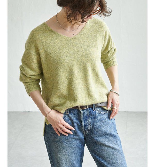 Lbc with Life「アンゴラコンVネックニット」|カーディガン|