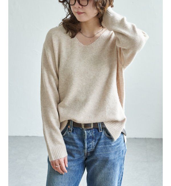 Lbc with Life「アンゴラコンVネックニット」|カーディガン|