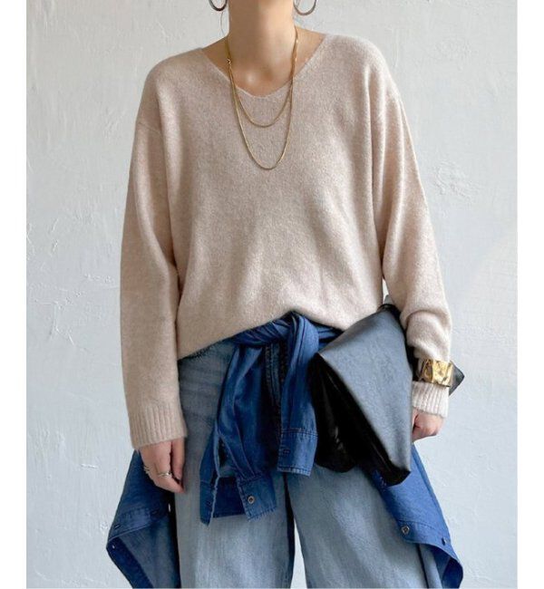 Lbc with Life「アンゴラコンVネックニット」|カーディガン|