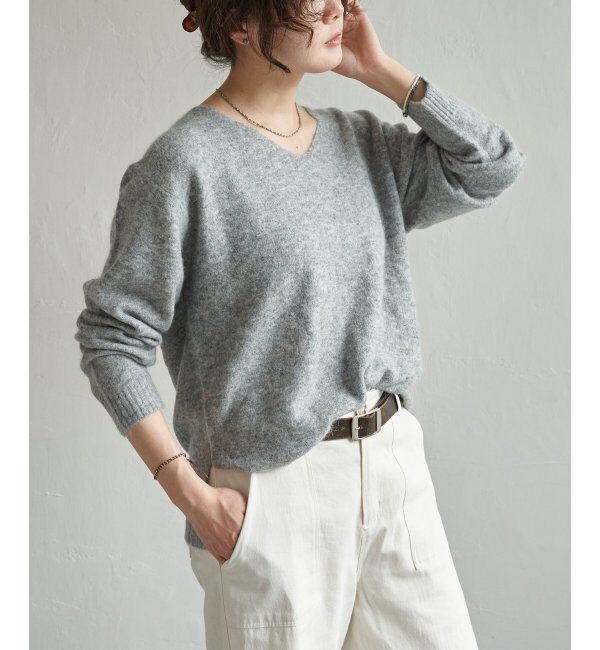 Lbc with Life「アンゴラコンVネックニット」|カーディガン|