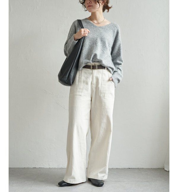 Lbc with Life「アンゴラコンVネックニット」|カーディガン|