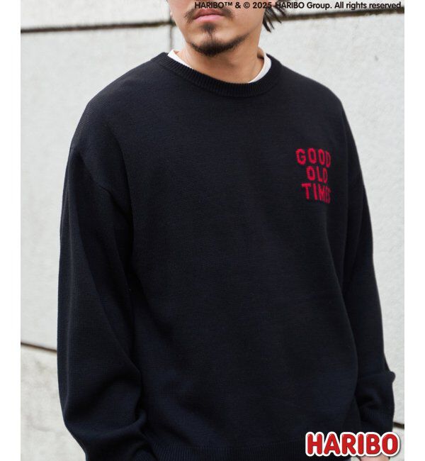 VENCE share style「HARIBO Retro クルーネックニット」|その他|ブラック