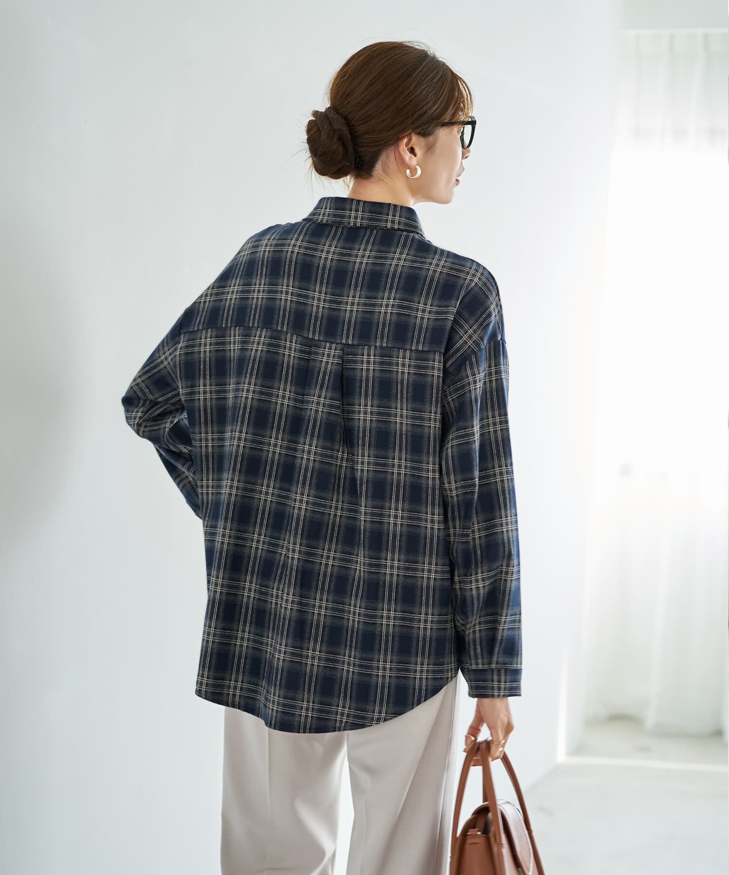 STYLE DELI「ぼかし織りチェック柄シャツ」|シャツ・ブラウス|