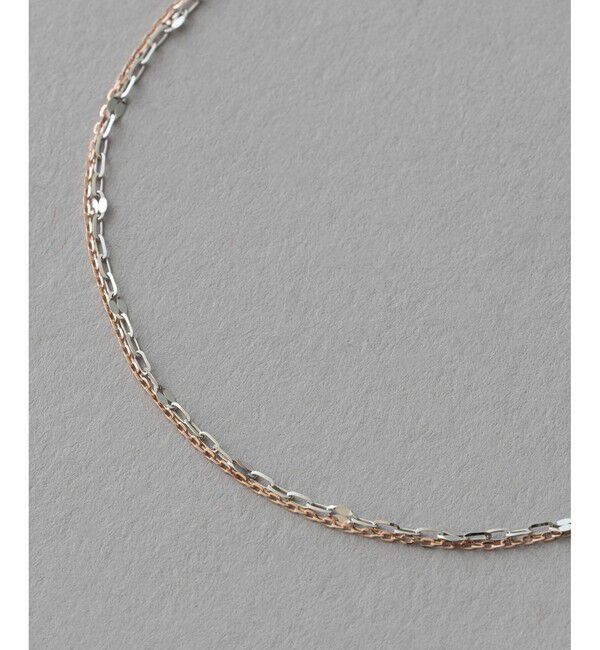 ete「[ミストピンク] K10 レイヤード ブレスレット バイカラー」|ブレスレット・バングル|