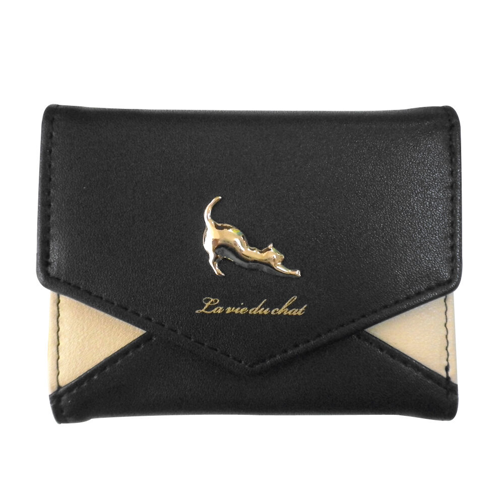 BACKYARD FAMILY「財布 レディース 三つ折り 通販 コンパクト 三つ折り財布 ボックス型 大人可愛い ミニ財布」|財布|ブラック3