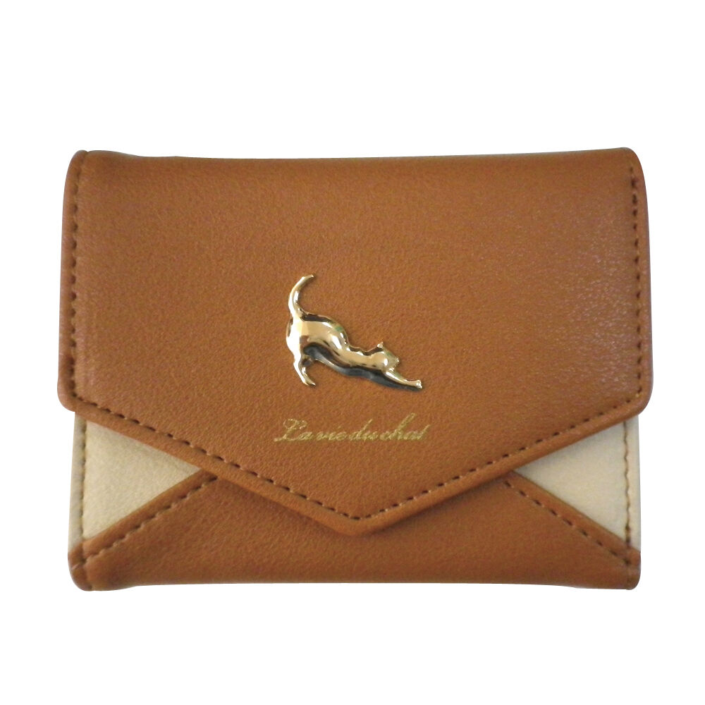 BACKYARD FAMILY「財布 レディース 三つ折り 通販 コンパクト 三つ折り財布 ボックス型 大人可愛い ミニ財布」|財布|ブラウン1