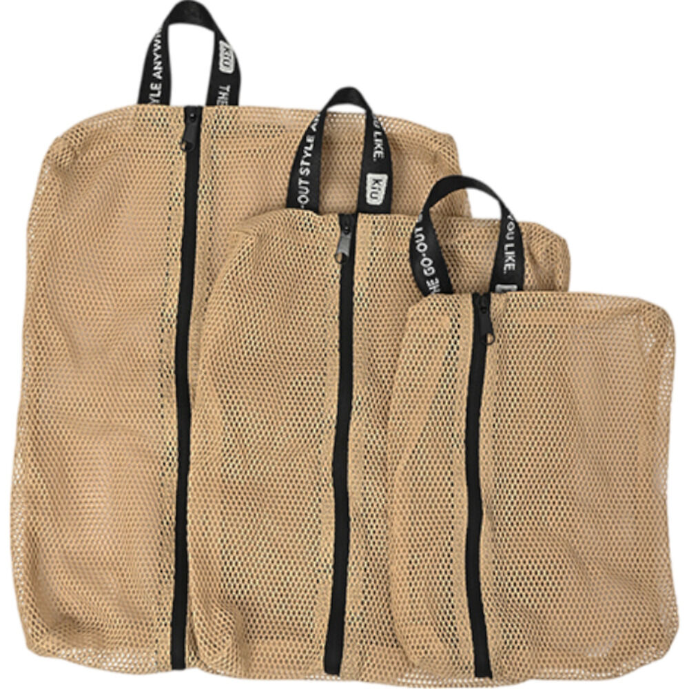 KiU「kiu ポーチ セット キウ K461 通販 メッシュポーチ トラベルポーチ 大容量 旅行 出張」|ポーチ|ベージュ1