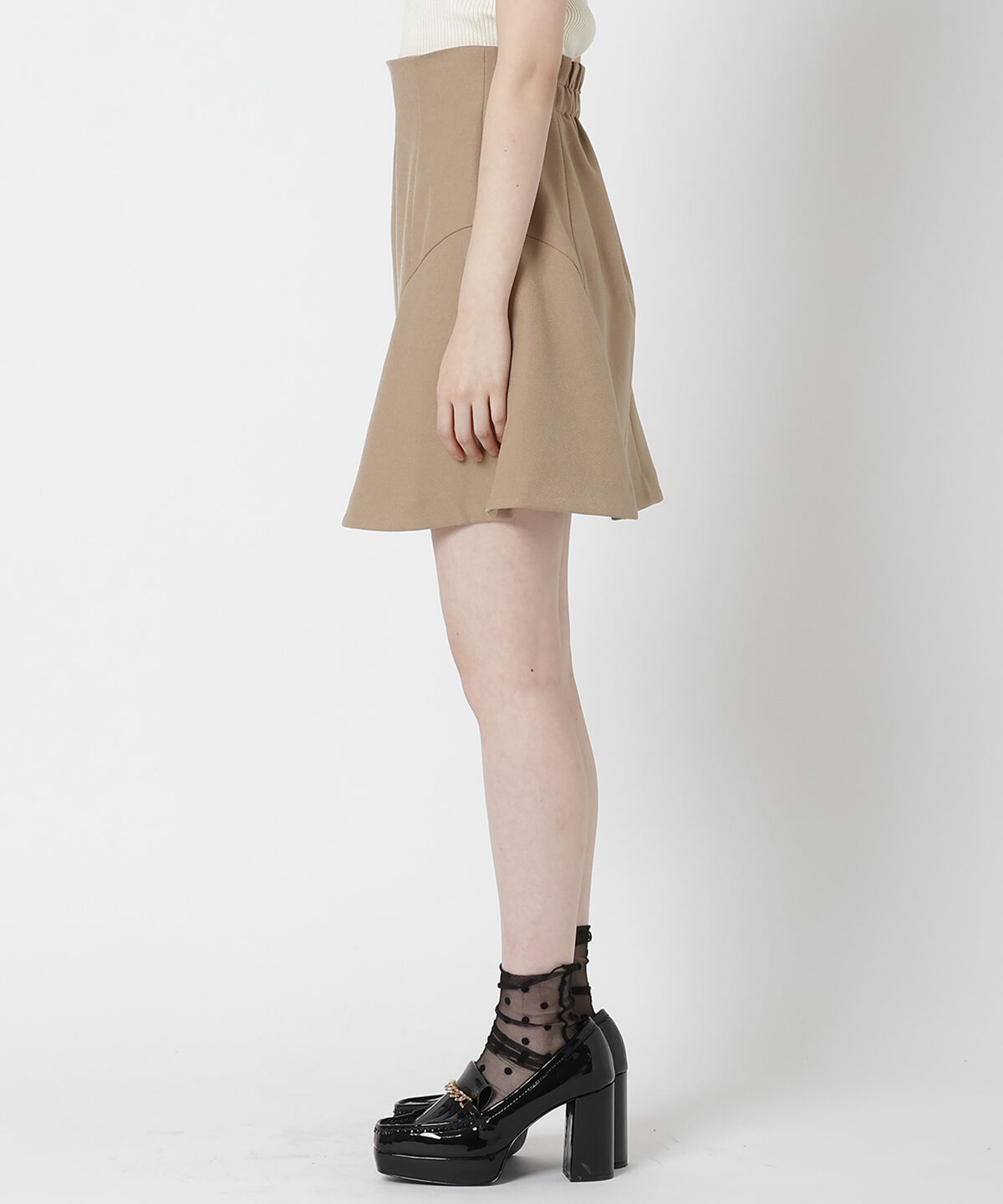 REDYAZEL「ハイウエストミニスカート」|フレア|
